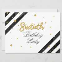 60th Birthday Surprise Gold Glitter Geometric