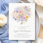 60th Birthday Surprise Party Flower Bouquet Invitation<br><div class="desc">An elegant watercolor floral bouquet of vintage flowers decorates the top of this 60th birthday party invitation. The soft pastel flowers are accented with modern line art. The birthday celebrant's name is written in a modern,  simple script. There are matching signs and party decorations available.</div>