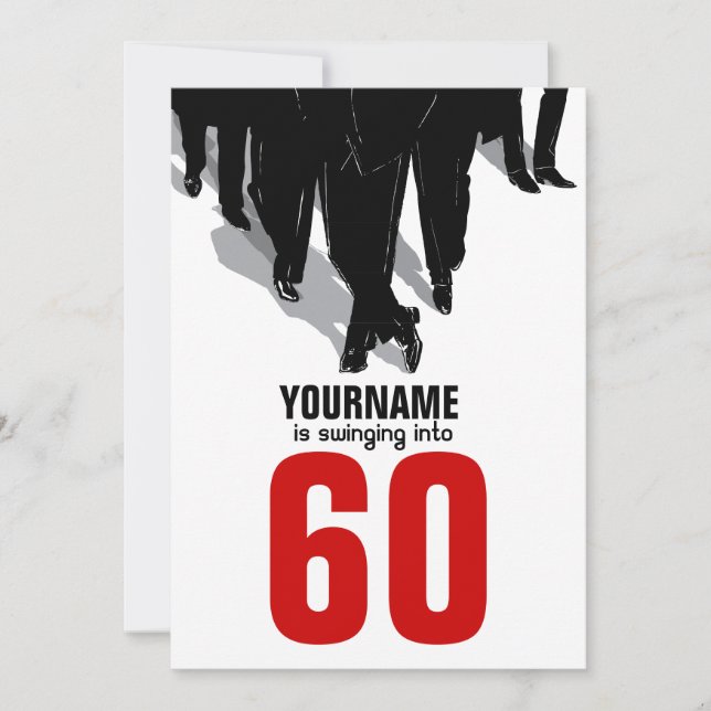 60th Birthday Swingers Rat Pack Party Invitation (Front)