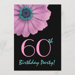 60th Birthday Template - Pink Daisy