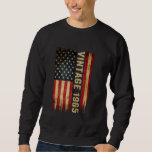 60th Birthday Vintage Born In 1965 American Flag 6 Sweatshirt<br><div class="desc">60th Birthday Vintage Born In 1965 American Flag 60 Year Old</div>