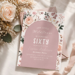 60th Birthday Wildflower Invitation