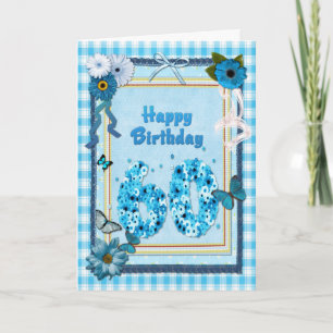 60th Birthday with a scrapbook effect Card