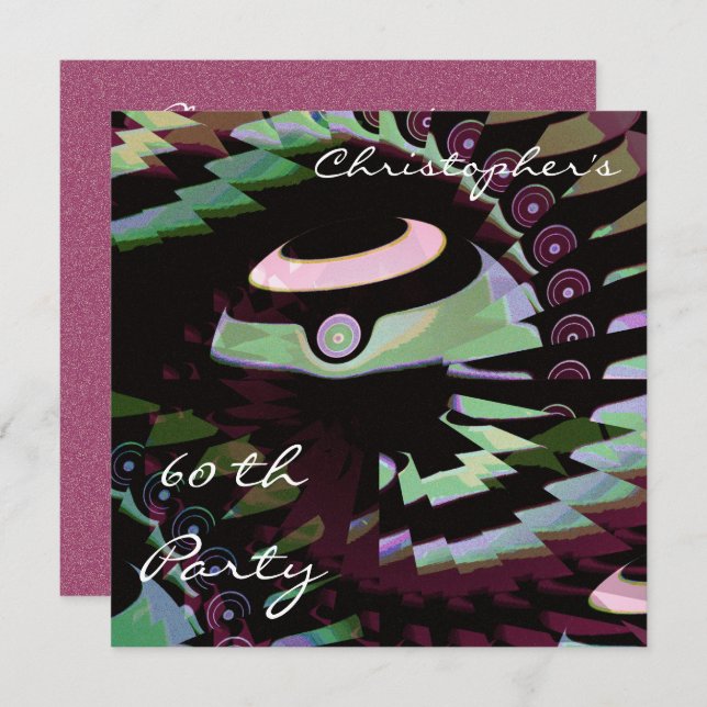 60th Bowls Birthday Invitation (Front/Back)