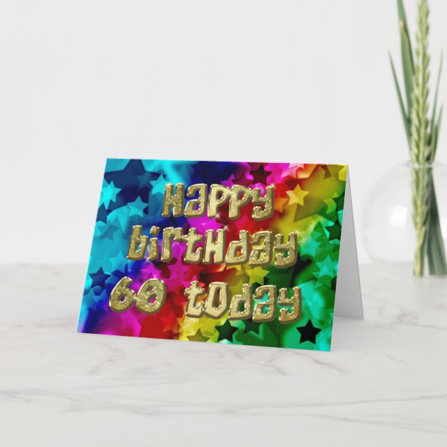 60th Bright stars birthday card (Front)