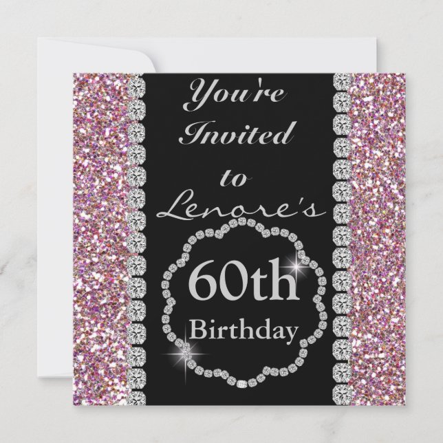 60th Classy Birthday Party Invitation (Front)