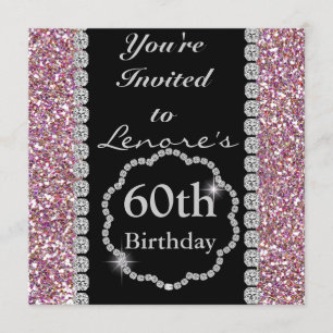 60th Classy Birthday Party Invitation