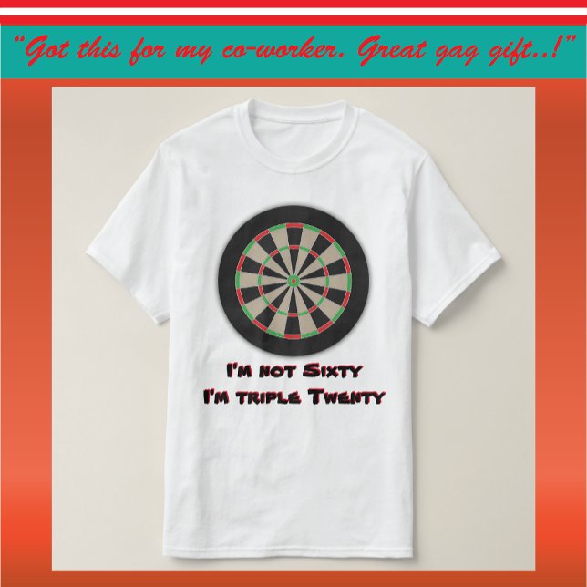 60th Dart League Birthday Humour T-Shirt (Creator Uploaded)