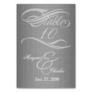 60th Diamond Anniversary Table Number