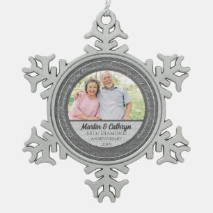 60th Diamond Annivsersary   Photo Ornament