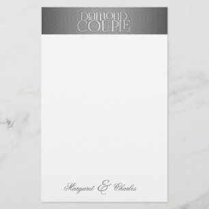 60th Diamond WeddinAnniversary with Names Stationery