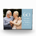 60th Diamond Wedding Anniversary Elegant Photo Block<br><div class="desc">This chic 60th diamond wedding anniversary keepsake can be personalised with the photo,  names and anniversary dates of the special couple. Designed by Thisisnotme©</div>