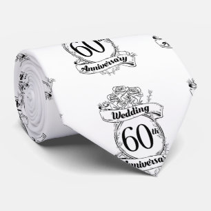 60th Diamond Wedding Anniversary Flowers Tie