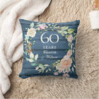 60th Diamond Wedding Anniversary Rustic Floral