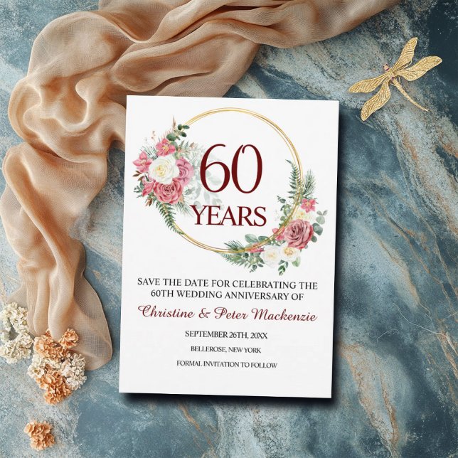 60th Diamond Wedding Anniversary  Save The Date (Creator Uploaded)