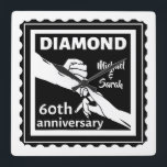 60th diamond wedding anniversary traditional<br><div class="desc">If you would like any help customising this design,  please use the ask this designer button,  just below this text. This design has a vector illustration of a husband and wife holding hands. A romantic design for your 60th,  sixtieth wedding anniversary. The traditional gift for this anniversary is diamonds.</div>