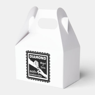 60th diamond wedding anniversary traditional favour box