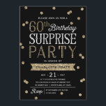60th Glitter Confetti Surprise Party Invitation<br><div class="desc">This chic and stylish 60th Birthday Surprise Party invitation features an elegant faux rose gold glitter confetti theme with modern typography. Customise background colour to match event theme colour. For an even more memorable invitation select a die-cut shape, textured paper or a double thick paper. For a custom birthday year,...</div>