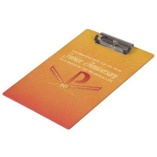 60th Jubilee Anniversary Nun Pax Cross, Orange Clipboard
