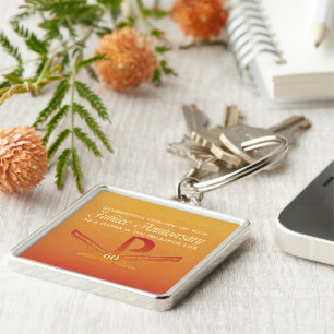 60th Jubilee Anniversary Nun Pax Cross, Orange Key Ring