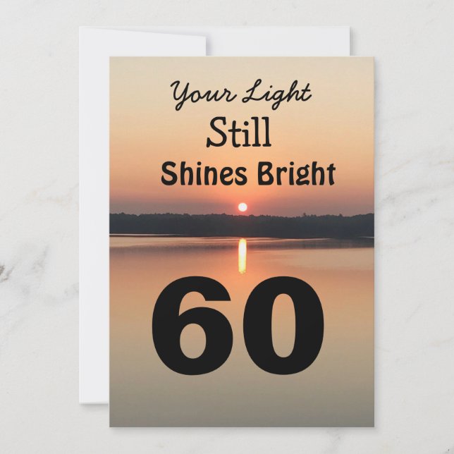 60th Shine Bright Birthday Sunrise Black Gold (Front)