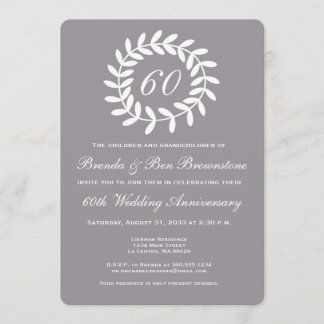 60th Silver Anniversary Invitation - Laurel