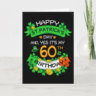 60th St Patricks Day Birthday Grandpa Grandma 60th Card