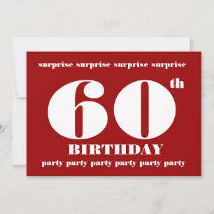 60th SURPRISE Birthday Party Invitation Template
