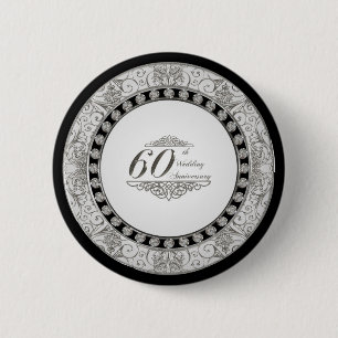 60th Wedding Anniversary Button