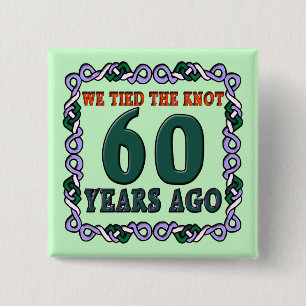 60th Wedding Anniversary Button