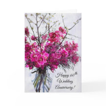 60th Wedding Anniversary Card Orchid, the 60-Years