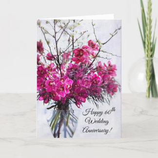 60th Wedding Anniversary Card Orchid, the 60-Years