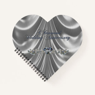 60th Wedding Anniversary Diamond Heart Notebook