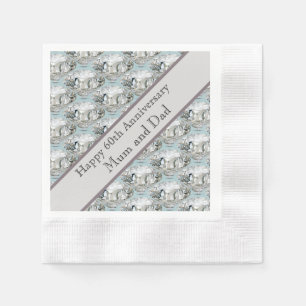 60th Wedding Anniversary Diamond Napkin
