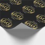 60th Wedding ANNIVERSARY diamond yellow Wrapping Paper<br><div class="desc">A design to celebrate your sixtieth year of marriage. A diamond is the traditional gift for this occasion. The text reads DIAMOND 60 year anniversary. A romantic design to celebrate your 60TH year of marriage. If you would like any help customising this design please contact me, there is an ask...</div>