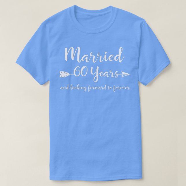 60th Wedding Anniversary Gift  for Him Her Couples T-Shirt (Design Front)