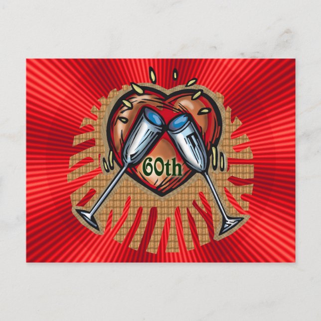 60th Wedding Anniversary Gifts Postcard (Front)