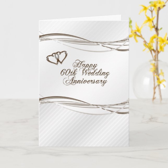 60th Wedding Anniversary Greeting Card (Yellow Flower)