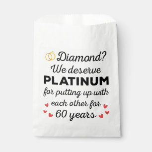 60th Wedding Anniversary I - Diamond Funny Couple Favour Bags