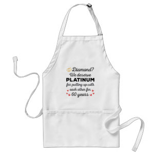 60th Wedding Anniversary I - Diamond Funny Couple Standard Apron