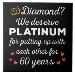 60th Wedding Anniversary I - Diamond Funny Couple Tile