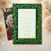 60th Wedding Anniversary Invitations Emerald Green