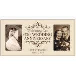 60th Wedding Anniversary Ivory Two-Picture Frame<br><div class="desc">Honour your own loving spouse,  or a couple that has truly stood the test of time,  with this heartwarming double photo frame. It comes engraved to your specifications and would make a wonderful 60th wedding anniversary gift. 60 years is an incredible milestone,  so mark it in style!</div>
