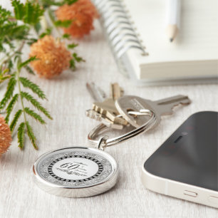 60th Wedding Anniversary Key Chain