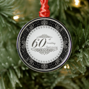 60th Wedding Anniversary Ornament