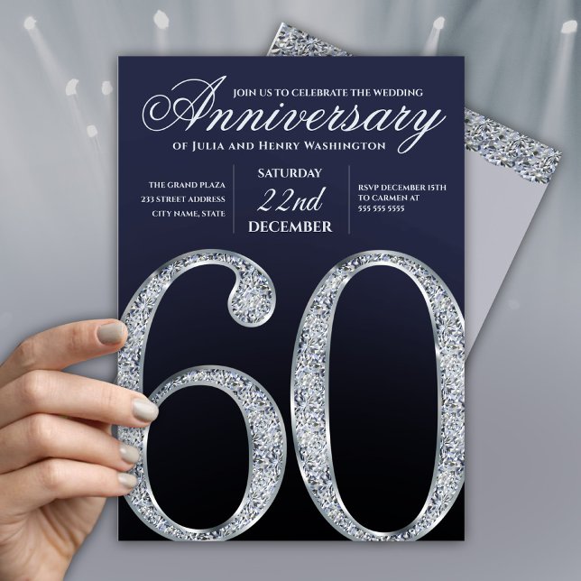 60th Wedding Anniversary Party  Invitation (Creator Uploaded)