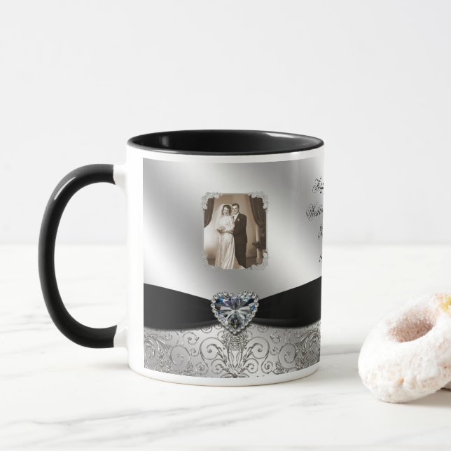 60th Wedding Anniversary Photo Mug (With Donut)