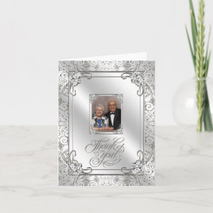 60th Wedding Anniversary Photo Thank You Card