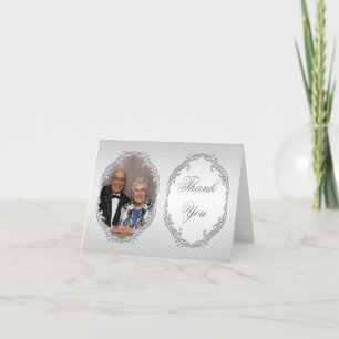 60th Wedding Anniversary Photo Thank You Note Card