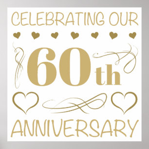 60th Wedding Anniversary Poster